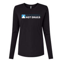 Cybersecurity Sniff Networks Not Drugs Hacker Womens Cotton Relaxed Long Sleeve T-Shirt