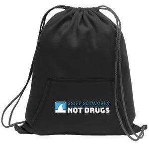 Cybersecurity Sniff Networks Not Drugs Hacker Sweatshirt Cinch Pack Bag