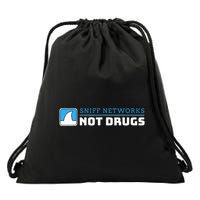 Cybersecurity Sniff Networks Not Drugs Hacker Drawstring Bag