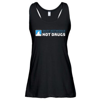 Cybersecurity Sniff Networks Not Drugs Hacker Ladies Essential Flowy Tank