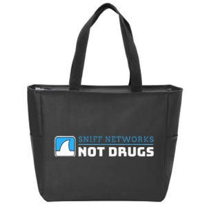 Cybersecurity Sniff Networks Not Drugs Hacker Zip Tote Bag