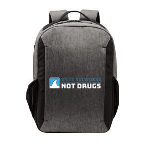 Cybersecurity Sniff Networks Not Drugs Hacker Vector Backpack