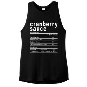 Cranberry Sauce Nutrition Facts Thanksgiving Gift Ladies PosiCharge Tri-Blend Wicking Tank