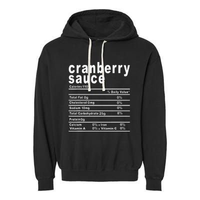 Cranberry Sauce Nutrition Facts Thanksgiving Gift Garment-Dyed Fleece Hoodie