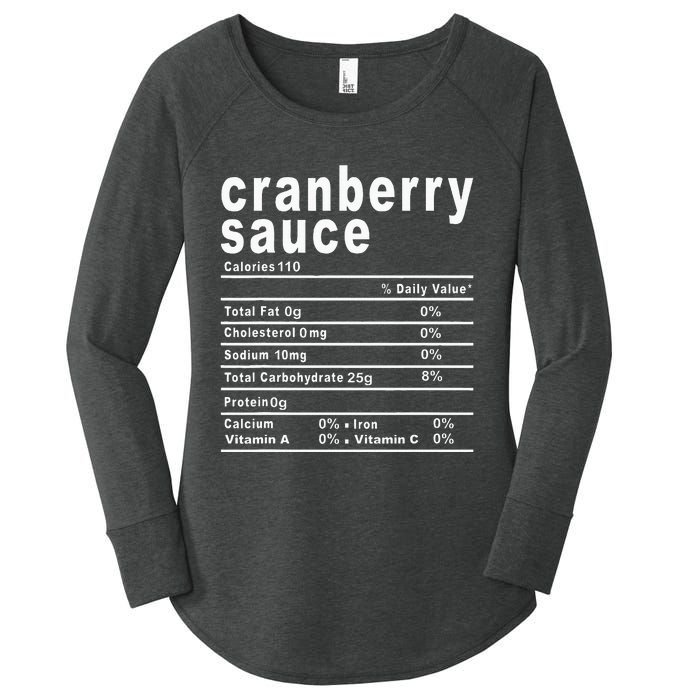 Cranberry Sauce Nutrition Facts Thanksgiving Gift Women's Perfect Tri Tunic Long Sleeve Shirt