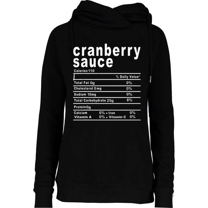 Cranberry Sauce Nutrition Facts Thanksgiving Gift Womens Funnel Neck Pullover Hood