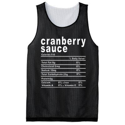 Cranberry Sauce Nutrition Facts Thanksgiving Gift Mesh Reversible Basketball Jersey Tank