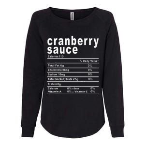 Cranberry Sauce Nutrition Facts Thanksgiving Gift Womens California Wash Sweatshirt