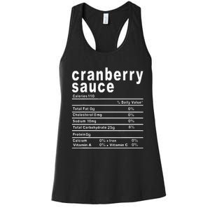 Cranberry Sauce Nutrition Facts Thanksgiving Gift Women's Racerback Tank