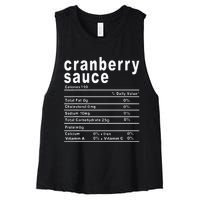 Cranberry Sauce Nutrition Facts Thanksgiving Gift Women's Racerback Cropped Tank