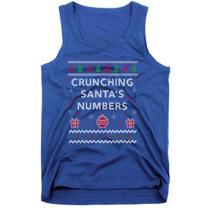 Crunching Santas Numbers Accountant Xmas Ugly Christmas Gift Tank Top