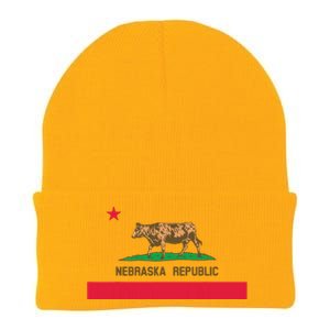 California Style Nebraska State Flag Knit Cap Winter Beanie