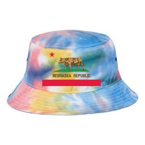 California Style Nebraska State Flag Tie Dye Newport Bucket Hat