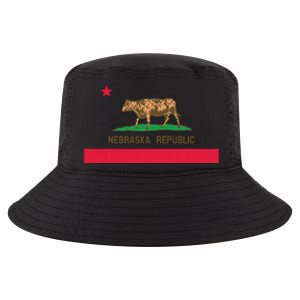 California Style Nebraska State Flag Cool Comfort Performance Bucket Hat