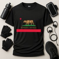California Style Nebraska State Flag Cooling Performance Crew T-Shirt