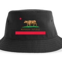 California Style Nebraska State Flag Sustainable Bucket Hat