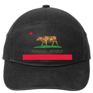 California Style Nebraska State Flag 7-Panel Snapback Hat