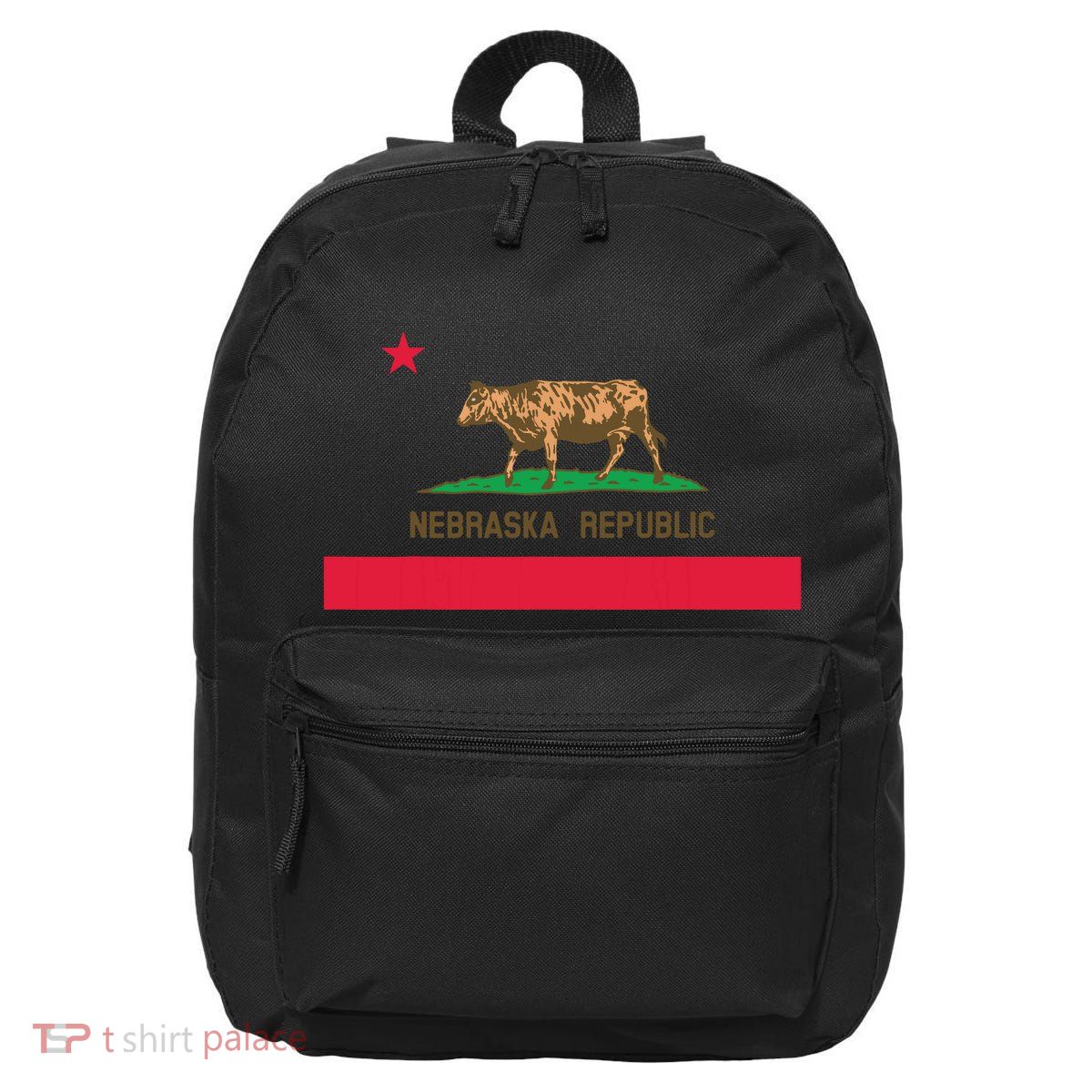 California Style Nebraska State Flag 16 in Basic Backpack