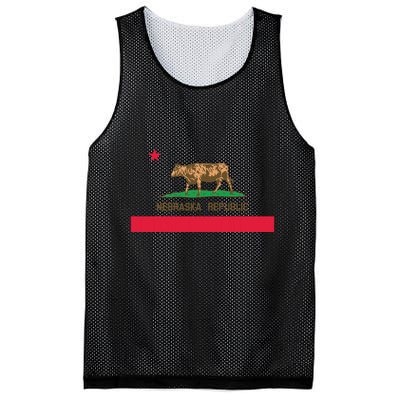 California Style Nebraska State Flag Mesh Reversible Basketball Jersey Tank