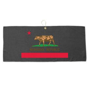 California Style Nebraska State Flag Large Microfiber Waffle Golf Towel