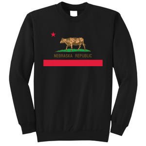 California Style Nebraska State Flag Tall Sweatshirt