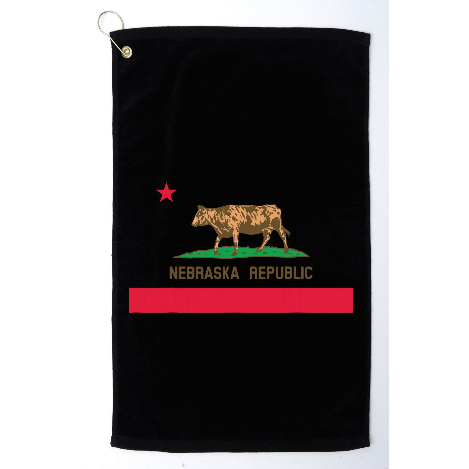 California Style Nebraska State Flag Golf Towel