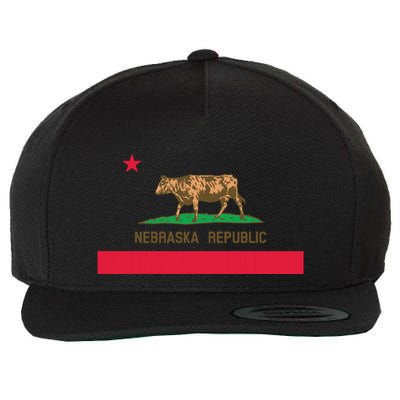 California Style Nebraska State Flag Wool Snapback Cap
