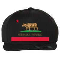 California Style Nebraska State Flag Wool Snapback Cap