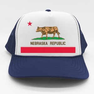 California Style Nebraska State Flag Trucker Hat