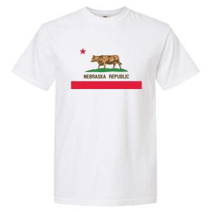 California Style Nebraska State Flag Garment-Dyed Heavyweight T-Shirt