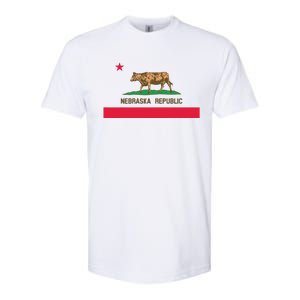 California Style Nebraska State Flag Softstyle CVC T-Shirt