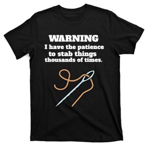 Cross stitch needlepoint sewing quilting funny Gifts T-Shirt