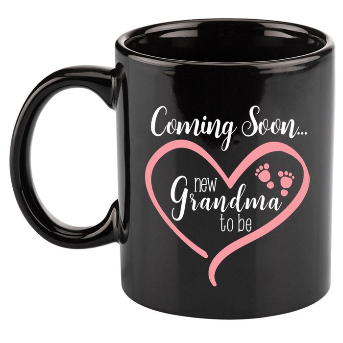 Coming Soon New Grandma To Be Gift 11oz C Handle Ceramic Mug