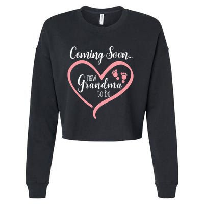 Coming Soon New Grandma To Be Gift Cropped Pullover Crew