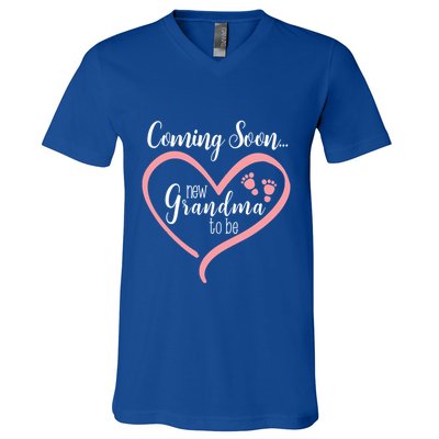 Coming Soon New Grandma To Be Gift V-Neck T-Shirt