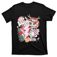 Christmas Santa Nurse Disco Ball Rn Cna Icu Med Surg Picu T-Shirt