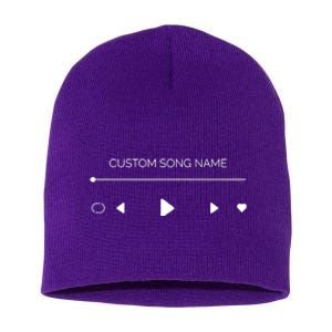 Custom Song Name Short Acrylic Beanie