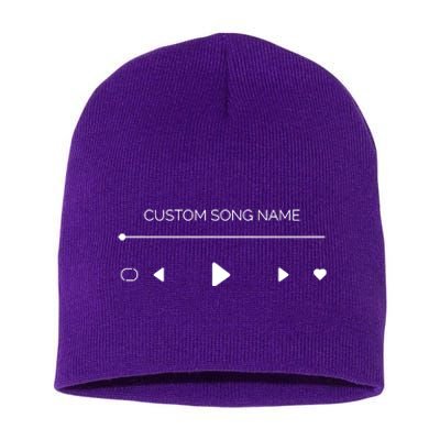 Custom Song Name Short Acrylic Beanie