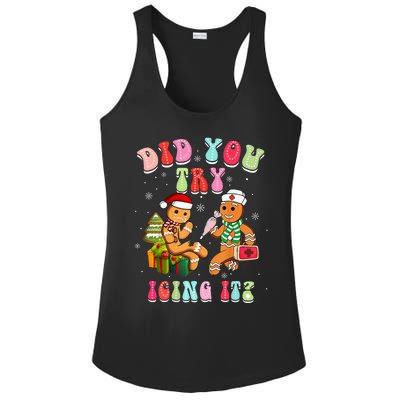 Christmas School Nurse Xmas Did You Try Icing It Gingerbread Ladies PosiCharge Competitor Racerback Tank