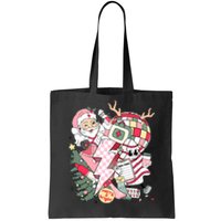 Christmas Santa Nurse Disco Ball Rn Cna Icu Med Surg Picu Tote Bag