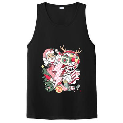 Christmas Santa Nurse Disco Ball Rn Cna Icu Med Surg Picu PosiCharge Competitor Tank