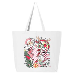 Christmas Santa Nurse Disco Ball Rn Cna Icu Med Surg Picu 25L Jumbo Tote