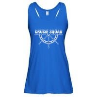 Cruise Squad Nautical Wooden Ship Steering Wheel Cruising Gift Ladies Essential Flowy Tank