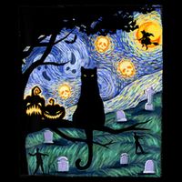 Cat , Scary Night Cat Tee, Van Gogh Gift, Halloween Tall T-Shirt