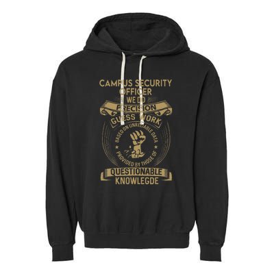 Campus Security Officer We Do Precision Garment-Dyed Fleece Hoodie