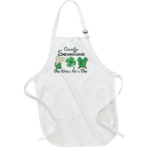 Creating Shenanigans One World At A Time Saint Patrick's Day Beer Drinking Team Full-Length Apron With Pockets