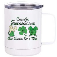 Creating Shenanigans One World At A Time Saint Patrick's Day Beer Drinking Team 12 oz Stainless Steel Tumbler Cup