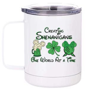 Creating Shenanigans One World At A Time Saint Patrick's Day Beer Drinking Team 12 oz Stainless Steel Tumbler Cup