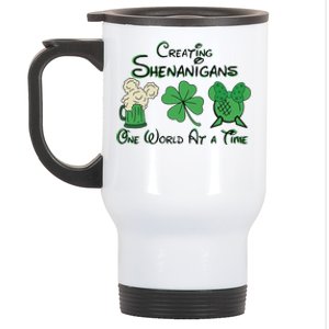 Creating Shenanigans One World At A Time Saint Patrick's Day Beer Drinking Team Stainless Steel Travel Mug