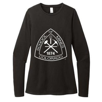 Colorado School Of Mines Orediggers Icon Logo Womens CVC Long Sleeve Shirt